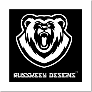 Russkeey Designs Logo (White) Posters and Art